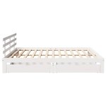 vidaXL Cadre de lit avec tiroirs sans matelas blanc 200x200 cm