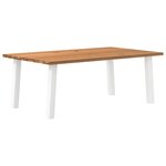 vidaXL Table à manger marron clair bois de chêne massif rectangulaire