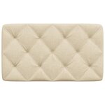 vidaXL Coussin de tête de lit crème 90 cm tissu