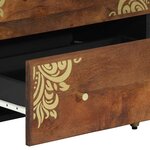 vidaXL Ensemble de Meubles de Salle de Bain 3 Pièces Miel Brun et or