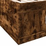 vidaXL Lit de jour avec tiroirs sans matelas chêne fumé 90x190 cm