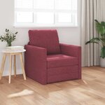 vidaXL Canapé-lit avec coussin Rouge bordeaux 74 x 77 x 81 cm tissu