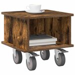 vidaXL Meuble TV Chêne fumé 37 x 35 x 35 cm Bois d'ingénierie