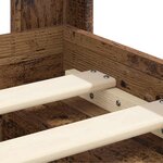 vidaXL Cadre de lit avec rangement et tête de lit Bois ancien