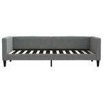 vidaXL Lit de jour avec gigogne et tiroirs gris foncé 80x200 cm tissu