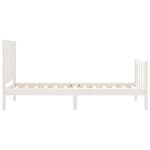 vidaXL Cadre de lit sans matelas blanc bois de pin massif