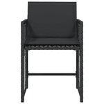 vidaXL Chaises de jardin lot de 4 avec coussins noir résine tressée