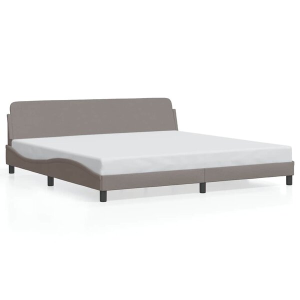 vidaXL Cadre de lit Dover taupe 200x200 cm tissu