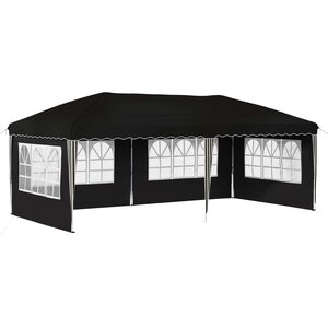 vidaXL Tente de fête pop-up 575 x 289 x 245 cm Noir