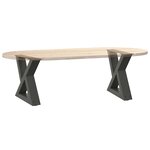 vidaXL Pieds de table basse 2 pièces Anthracite 40 x (30-31 3) cm Acier