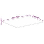 vidaXL Dessus de table rectangulaire bois massif de manguier brut