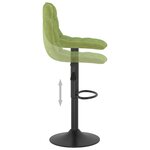 vidaXL Tabourets de bar lot de 2 vert clair velours