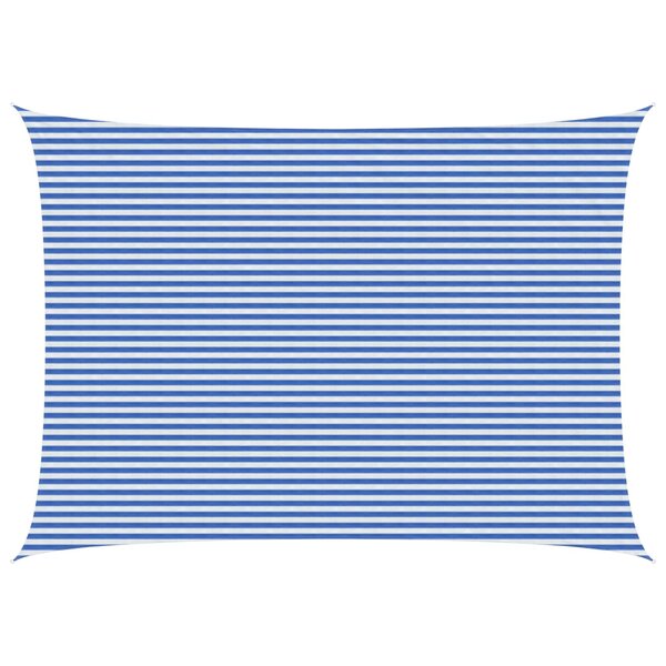 vidaXL Voile d'ombre 5 x 7 m HDPE Rectangulaire Bleu et Blanc