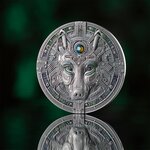 Pièce de monnaie en Argent 1000 Satoshi g 62.2 (2 oz) Millésime 2025 Techno Totem THE WOLF