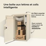 Boîte aux lettres et colis 2-en-1 connectée Boks One + Porte arrière pour encastrement (RAL 1015)