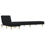 vidaXL Canapé-lit en forme de L noir 255x140x70 cm tissu