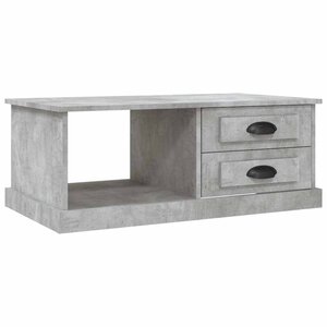 vidaXL Table basse Gris béton 90x50x35 cm Bois d'ingénierie