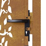 vidaXL Portail de jardin 105x130 cm acier corten conception de l'arbre