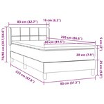 vidaXL Sommier à lattes de lit et matelas bleu foncé 80x220 cm velours