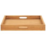 vidaXL Plateau de service 50x50 cm Bois de teck massif