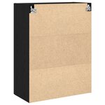 vidaXL Meuble de cabinet mural avec portes en verre chêne noir 69 5x34x90 cm