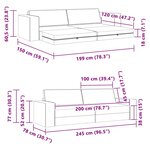 vidaXL Canapé-lit Rouge bordeaux 245 x 78 x 77 cm tissu