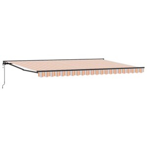 vidaXL Auvent Rétractable Rayure Multicolore 500x300 cm tissu