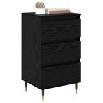 vidaXL Buffet avec tiroir Chêne noir 35 x 40 x 70 cm Bois d'ingénierie