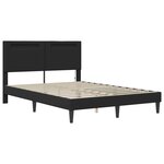 vidaXL Cadre de lit avec bandes LED Noir 140 x 190 cm Simili cuir