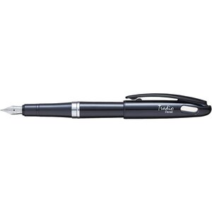 Stylo plume tradio corps vernis noir encre bleue x 12 pentel