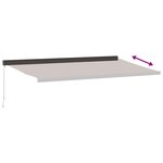 vidaXL Auvent manuel rétractable marron 500x300 cm