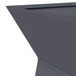 vidaXL Jardinières sur pilier   2 pièces avec bol anthracite  dimensions 40x40x100 cm en acier.