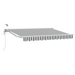 vidaXL Auvent rétractable électrique Anthracite et blanc 3 x 2 5 m