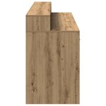 vidaXL Bureau avec lumières LED chêne artisanal bois d'ingénierie