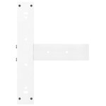vidaXL Pieds de table de bar en T  2 pièces  blanc  40 x 35 x (100-101) cm  acier