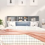 vidaXL Armoire de tête de lit Sonoma gris 180x19x103 5 cm