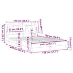 vidaXL Cadre de lit Viana sans matelas cappuccino 140x190 cm similicuir