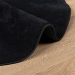 vidaXL Tapis OVIEDO à poils courts noir Ø 160 cm