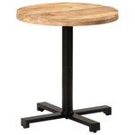 vidaXL Table de bistro Ronde Ø70x75 cm Bois de manguier brut