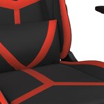 vidaXL Chaise de jeu Noir et rouge Similicuir