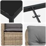 vidaXL Ensemble de salle à manger pour jardin 7 Pièces Beige Poly rotin