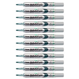 Marqueur MAXIFLO MWL5S Tableau blanc Pointe Ogive Vert x 12 PENTEL