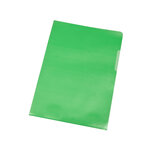 Pochette coin q-connect polypropylène grainé économique 12/100e coloris vert transparent boîte 100 unités