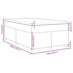 vidaXL Sommier à lattes de lit avec matelas Bleu 140x200 cm Tissu