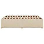 vidaXL Cadre de lit sans matelas crème 160x200 cm tissu