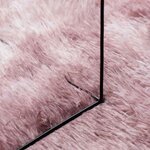 vidaXL Tapis Shaggy à poils longs NAVARRA rose poudré 200x200 cm