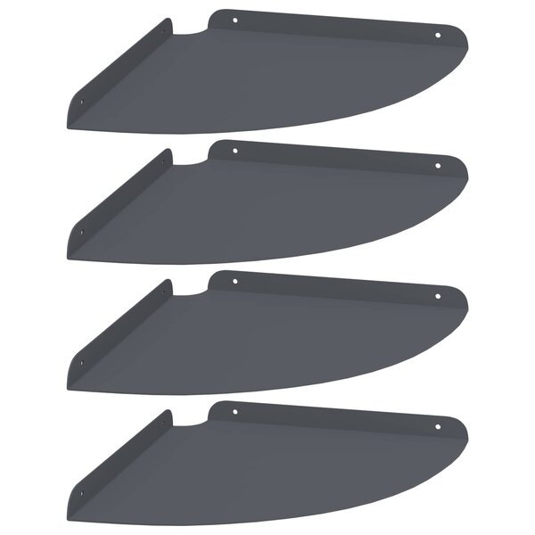 vidaXL Étagère Flottante d'Angle 4 pc Anthracite 30 x 30 x 2 cm