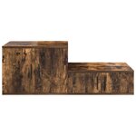 Armoire de rangement vidaXL Chêne fumé 127x41x40 cm Bois d'ingénierie