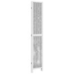 vidaXL Cloison de séparation 4 panneaux blanc bois de paulownia massif