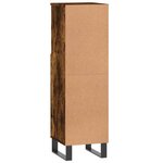 vidaXL Armoire de bain chêne fumé 30x30x100 cm bois d'ingénierie